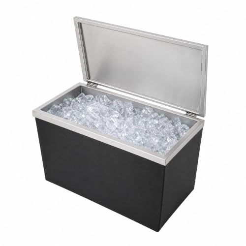 Drop in Ice Chest, 95 QT Stainless Steel Ice Bin with Cover
