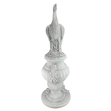Design Toscano Staverden Castle Peacock on an Urn Garden Statue, 34 Inch Tall, Cast Stone Resin, Antique Stone Finish