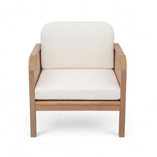 Christopher Knight Home Elk Set of 2 Patio Acacia Wood Club Chair with Cushions, Comfy Lounge Chair Outdoor, Stylish Garden Seating, Wicker Armchair for Porch, Backyard, Balcony, Light Brown & Beige