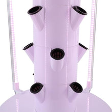 CCXYYFDJ Hydroponic Tower with 6 Wheels, 7-Layer 28-Plant Hydroponic Indoor Vertical Garden Growing System Kit with LED Grow Lights, 3-Level Lighting Modes & 24-Hour Cycle Timer for Vegetable Herbs