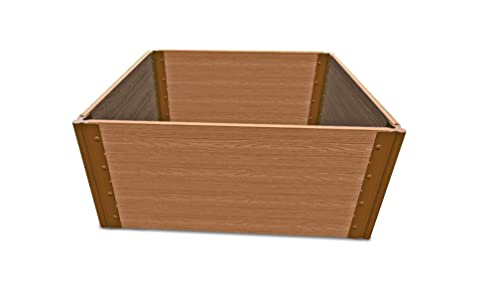 Frame It All Classic Sienna Raised Garden Bed 4' x 4' x 22” – 1” Profile