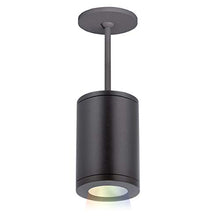 WAC Lighting DS-PD05-N-CC-BK Tube Architectural 5" LED Color Changing Pendant Narrow Beam, Black