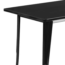 Flash Furniture 63" x 31.5" Metal Indoor-Outdoor Table, Black