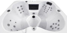 Luxuria Spas Cypress 4-Person 36-Jet Hot Tub with LED Fountains Homemade White/Grey