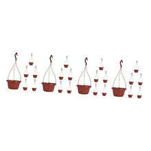 12 Sets Hanging and Chlorophytum Railing Indoor Balcony Flowerpot Plants Basket Plant Scindapsus Garden Fence for Flower Chain Small Planter Hooks Flowerpots Containers Decoration (Coffeex4pcs