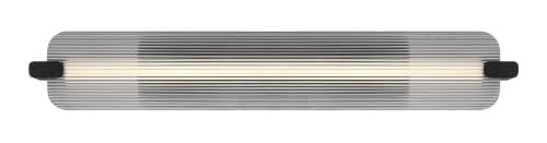 Eurofase Neoness 1-Light LED Outdoor Wall Sconce – 34.25" Matte Black Modern Exterior Wall Light, Smoked Glass Shade, Wet-Rated for Porch, Patio & Entryway