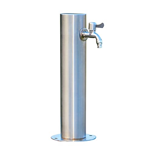 Outdoor Stainless Steel Antifreeze Garden Water Column, Independent Water Column with Faucet in Courtyard Square, Weatherproof Garden Water Pump, Fountain Faucet for Garden Irrigation and Car Washin