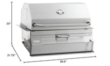 Fire Magic Legacy 30-Inch Built-In Charcoal Grill with Smoker Oven/Hood (14-SC01C-A)