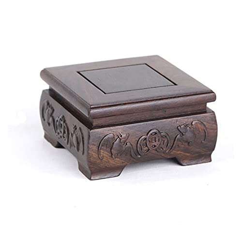 YYBOES Plant Pedestal Stand Wooden Vase Base Square Wooden Vase Display Stand Indoor Flower Pot Stand Flower Pot Container Display Stand Pedestal Stands for Display