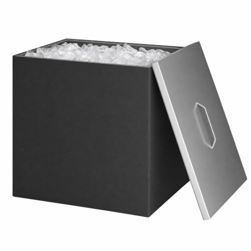 Drop in Ice Chest, 85 QT Stainless Steel Ice Bin with Cover