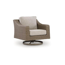 Signature Design by Ashley Outdoor Swivel Lounge Chair with Cushion, Beige