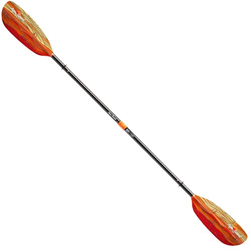 AQUA BOUND Tango Fiberglass Straight Shaft 4-Piece Kayak Paddle Fuego