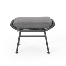 Cvqza Montana Outdoor Ottoman, Faux Rattan Patio Furniture, Comfortable Cushioned Seats, Stylish Garden Decor, Versatile Seating for Backyard, Poolside, or Balcony, Set of 2