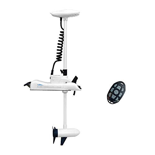 AQUOS Haswing 12V 55LBS 54inch Electric Trolling Motor with Remote Control White