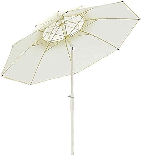 Housewares Sun Parasol Umbrella Garden Outdoor Parasol with Push Button Tilt and Crank,Patio Umbrella for Balcony Table, Deck, Backyard, Swimming Pool, Garden (Color : Blue) (Beige)