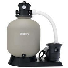 Doheny's Pool Pro Sand Filter System | 19" with 1 HP Pump | High-Flow, Large Filter Area | Durable Polymeric Tank with 6-Position Valve | Includes Pump, Base & Hose Kit |ideal For Above-Ground Pools