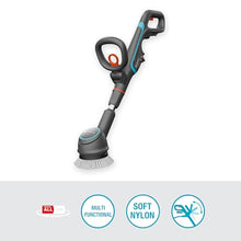 Gardena Cordless Multi-Cleaner AquaBrush Compact 02/18V P4A Solo: Battery-Powered Cleaning Tool, Wet Cleaning of Vertical Surfaces in just one Step, Without Rechargeable Battery (14840-55)
