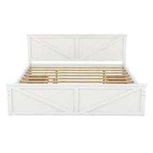 RORIGAT King Size Platform Bed with Storage Drawers White