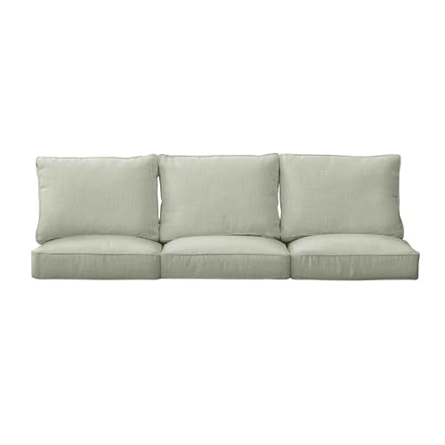 Sorra Home 23 in x 27 in x 5 in Deep Seating Cushion Set-Corded Sofa, Standard, Green 5 Pound
