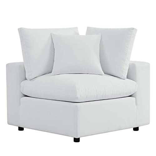 Modway Commix Outdoor Patio Sunbrella® Sectional Sofa Corner Chair in White