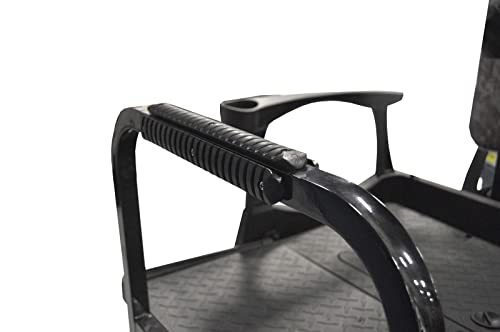 MADJAX Genesis 300 Aluminum Golf Cart Rear Flip Seat Kit for EZGO RXV Black