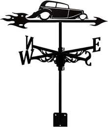 Stainless Steel Weather Vane Yard Roof Outdoor Metal Weathervane Cupolas Durable Scene Decor Used in Gardens and Courtyards Wind Vane (Cement Truck) (Car)