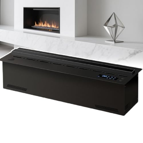 Recessed 3D Version Water Vapor Fireplace/9 Color Led Realistic Atomized Flame, Touch Screen & Remote Control, 3D Atomizing Electric Fireplace - for Tv Cabinet/Desktop Decoration 80cm/31.5in