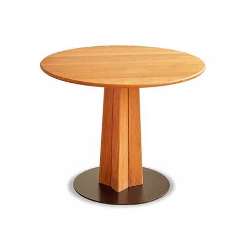 HEAIQI Coffee Table Nordic Solid Wood Small Round Table Simple Dining Table Balcony Tea House Dining Table Outdoor Leisure Table Dining Table (Size : M:110 * 74cm)