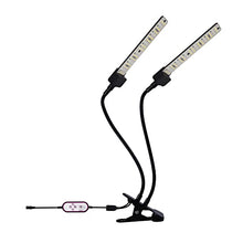1-4 Heads Grow Light for Indoor Plants, Clip on Plant Growing Lamp, 3/9/12 Timer, 360° Adjustable Gooseneck, 5 Segment Dimming Mode, 3 mo
