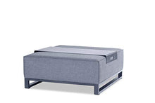 Whiteline Modern Outdoor Living Sensation Indoor/Outdoor Ottoman Grey
