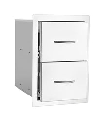 Bullet by Bull Classic Double Drawer Storage Stainless Steel Drop in for Outdoor Kitchen BBQ Island