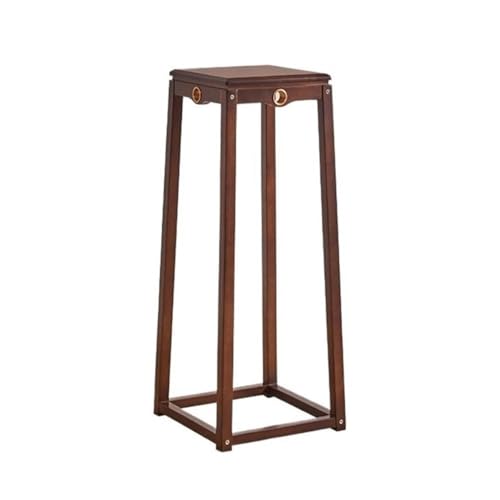 LUYOUBOZHU Vase Stand Trapezoidal Indoor Bonsai Rack Shelf, Chinese Living Room Side Table Rubber Wood Plant Stand