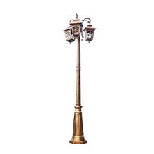 iumLeap 3-Lights Vintage Outdoor High Pole Post Lantern Street Lights Exterior Courtyard Park Community Lawn Path Decor Ip55 Waterproof Pillar Column Lamp E27 Decora(320cm)