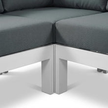 Outdoor Escape Gray Fabric Outdoor Patio Modular Sectional, Cushioned Seat and Back, Weather-Resistant Upholstery, Comfortable Outdoor Living