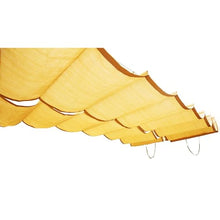 Asiwnshw Retractable Wave Shade Sails, Waterproof Pergola Awning Cover w/Light Strip, Replacement Canopy Sun Shade for Patio Porch Yard Garden Outdoor Deck Backyard(5'x16.4')