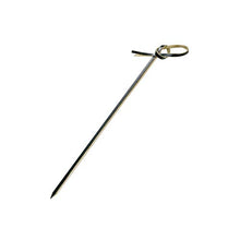 PACKNWOOD 209BBLOKO10 - Black Knot Bamboo Skewer - Loko Black Looped Bamboo Skewer - Biodegradable Knotted Picks - Bamboo Knot Picks - 3.9" - 2000 per case