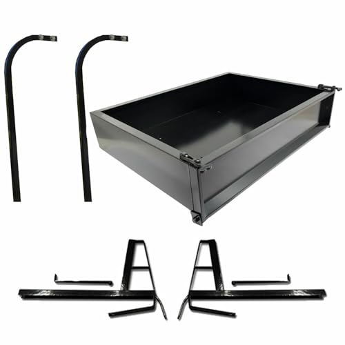 Performance Plus Carts Club Car DS Golf Cart Black Steel Utility Cargo Box Kit with Brackets