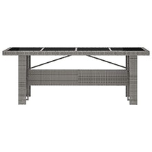 LKJVFCPW 7-Piece Outdoor Patio Dining Set with Reclining Chairs, Poly Rattan Garden Furniture Table and Cushion Set, Gray