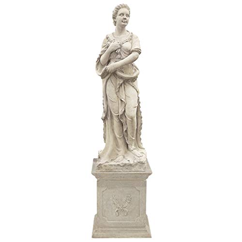 Design Toscano Winter Woman of The Four Seasons Garden Statue Set 24" Wide 88" Tall Ancient Ivory