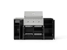 NewAge Products Classic Series 5PC Aluminum Black Modular Outdoor Kitchen Grill Island with 33" Performance Grill NG - 24"D x 65"W x 57.15"H