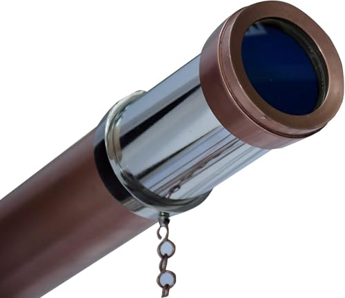 Antiqueex Nautical Vintage Double Barrel Telescope Chrome Finish