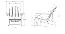 highwood Hamilton Made in the USA Folding and Reclining Adirondack Chair, Adult Size, Weathered Acorn