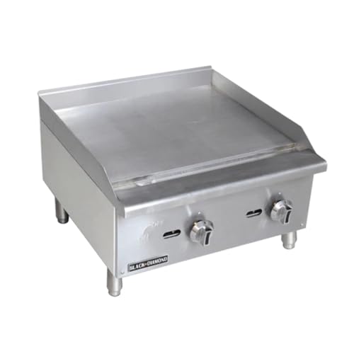 Adcraft BDECTG-24/NG Black Diamond 16" Gas Griddle, 60,000 BTU, Natural Gas