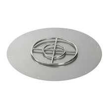 American Fireglass SS-RFPKIT-N-30 Natural Gas 30" Round Stainless Steel Flat Pan with Spark Ignition Kit (18" Ring Burner Included)