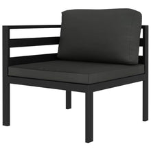 KTHLBRH 11 Piece Patio Lounge Set with Cushions Aluminum Anthracite