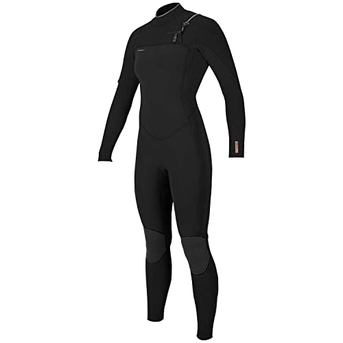 O'NEILL Women's Hyperfreak 4/3mm Chest Zip Full Wetsuit Black/Black