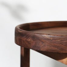 WGTYOA Round Living Room Sofa Angle A Few Contracted Small Family Wheel Move Table Solid Wood
