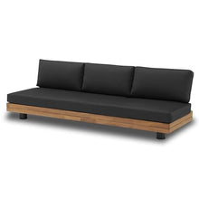 POLY & BARK Celenza 3 Seat Sofa Bench in Grey/Dark Teak