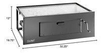 Fire Magic Lift-A-Fire Slide-In Charcoal Grill with Oven/Hood 30x18-Inch