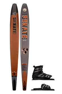 Radar Alloy Senate Waterski with Vector Boa Boot Rust/Slate